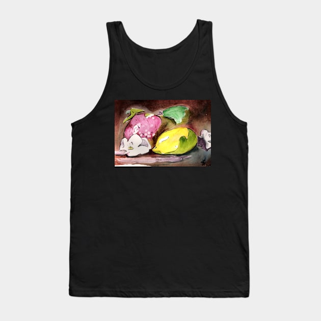 Fruit~ Lemon, strawberry, flower Tank Top by lorgh